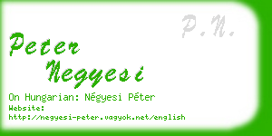 peter negyesi business card